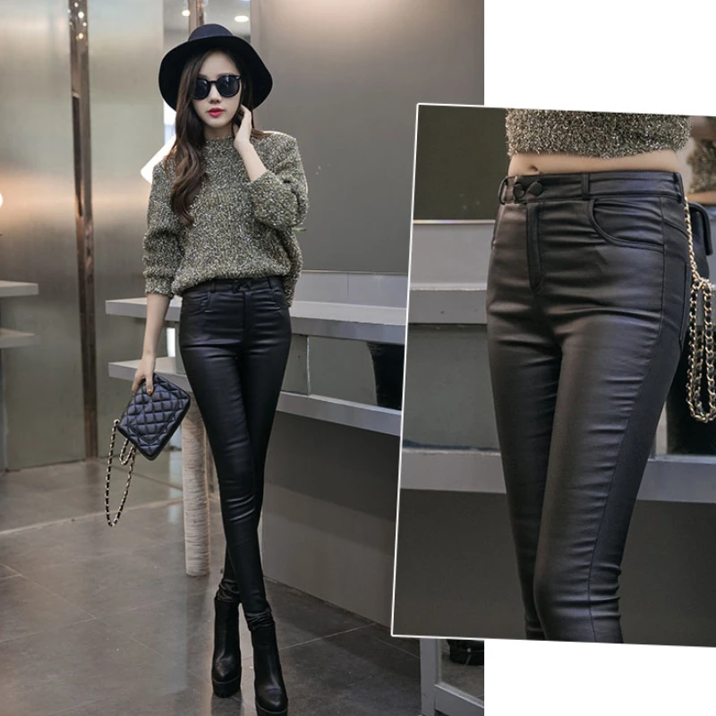 

Fp169 2019 new autumn winter women fashion casual Ladies work wear nice Leggings Cashmere thick warm
