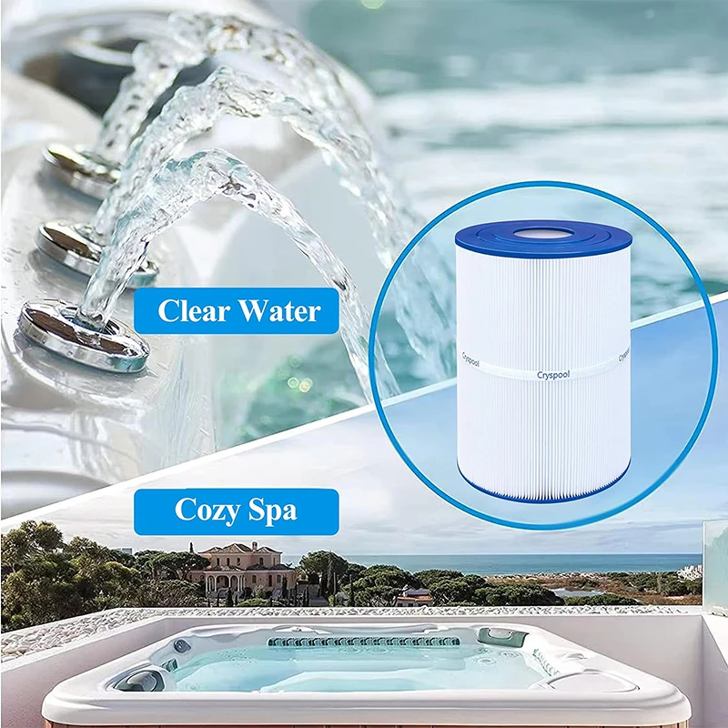 Cryspool pwk65 Compatible with Watkins 31114, Hot Spot spa Filter, C-8465, FC-3960, 71827, 71828, Watkins 65sq.ft 1 Pack spa filter