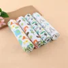 4pc/set Cotton Baby Swaddle Blankets Flannel Receiving Blanket for Newborn Muslin Swaddling Cloth Bedding Babies Accessories 5