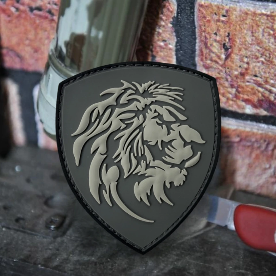 AIRSOFT Patch Tactical LION Morale Badge PVC Hook and Loop Patches on  Clothes Military Armband Backpack Sticker - AliExpress, image size:960x960