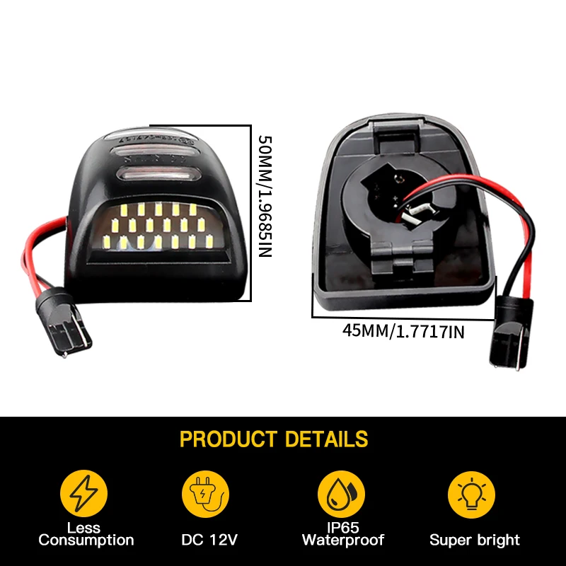 2 Stück LED-Auto-Lizenz-Nummernschildbeleuchtung für Chevy Suburban 1500 2500 Tahoe GMC Sierra 1500 HD 2500 HD 3500 Yukon XL 1500 2500 – Detail 3