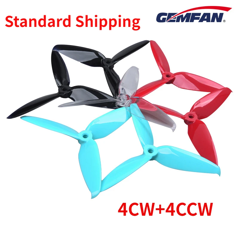 

4Pairs(4CW+4CCW) Gemfan Flash 5552 5.5X5.2X3 3-Blade PC Propeller for RC FPV Freestyle Long Range 5.5inch 6inch Drones DIY Parts