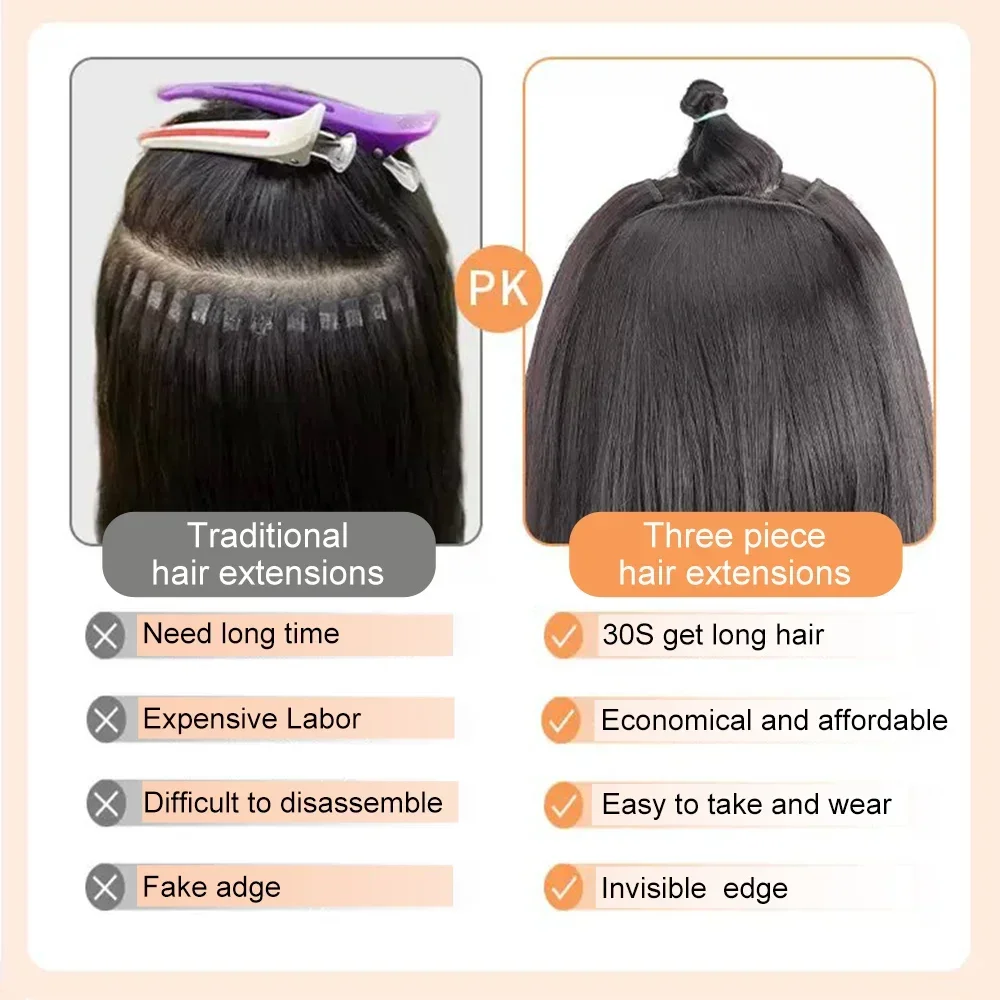 Рисунок 4 - Синтетические прямые удлинители волос V-образной формы