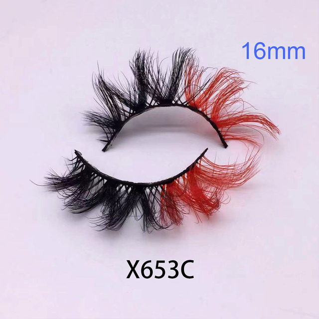Mix Color False Lashes Ombre Natural Long Colorful Eyelashes Bulk Dramatic Makeup Fake Lash Party Colored Lashes Wholesale