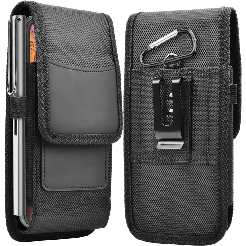 Nylon Cell Phone Belt Clip Holster Pouch Buckle Wallet Card Holder Case Cover For iphone 15 14 Pro Max Samsung S24 S23 Ultra Bag 2