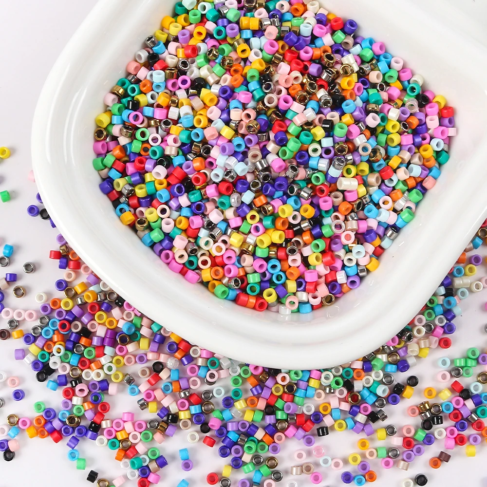 2.5mm Tube Beads Multiple Colors Japanese Glass Seed Beads For DIY Jewelry Making Needle Work Sewing Garment Accessories 10g