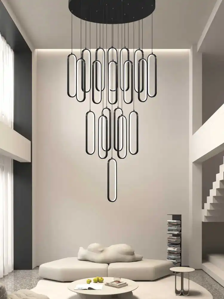 Minimalist Chandelier Nordic Hanging Modern LED Pendant Light Living Room Restaurant Villa Loft Ceiling Staircase Pendant Light pendant lights pendant lamp chandelier lighting