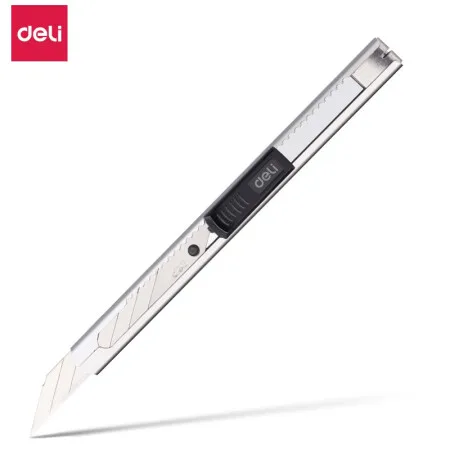 Deli 2034 Small Size Art Knife Metal Wallpaper Knife 30 Degree Angle Carving Blade Art Knife