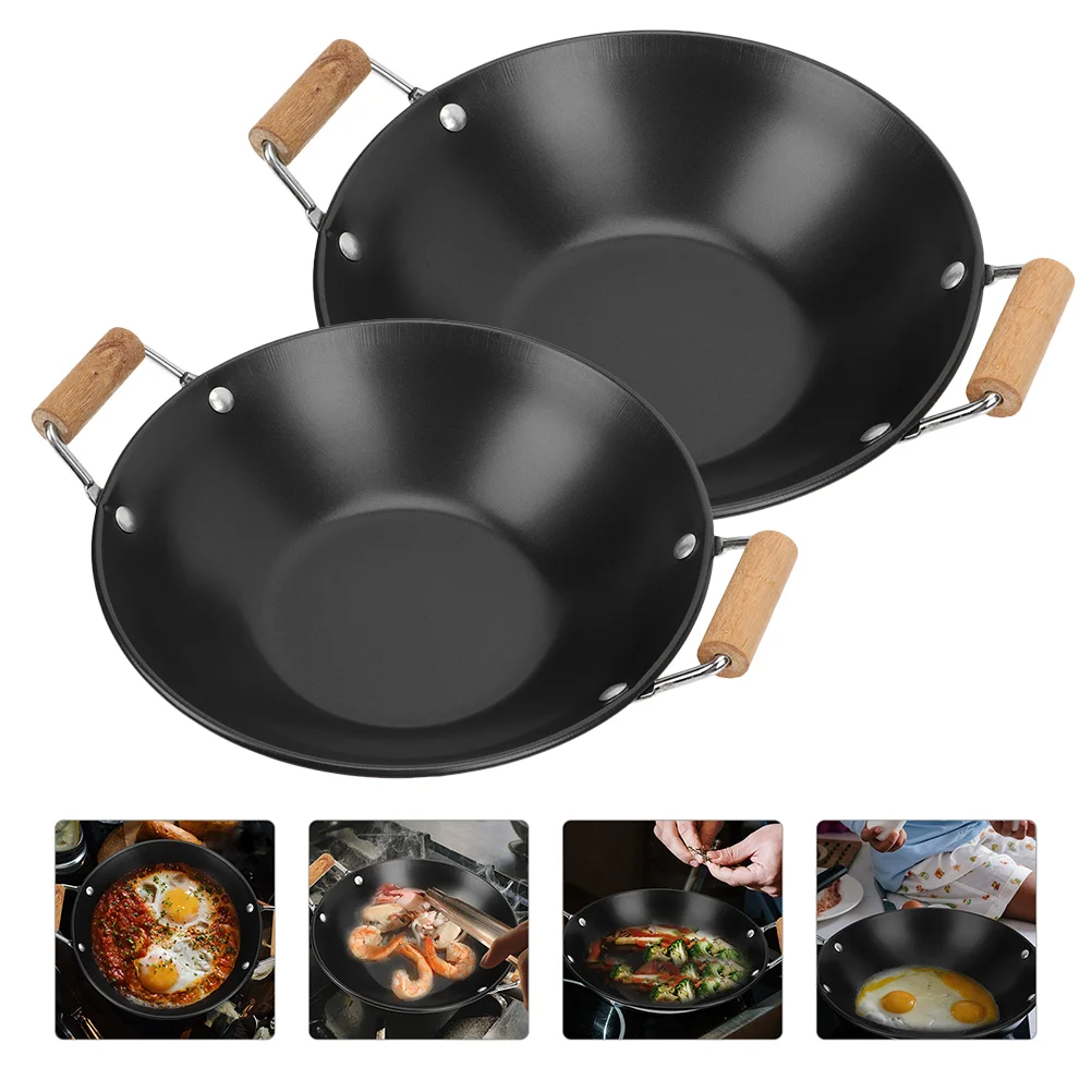 

Wood Handle Convenient Multi-purpose Metal Portable Small Hot Pot Seafood Pot Cooking Utensil Takeaway Pot Kitchen Supply