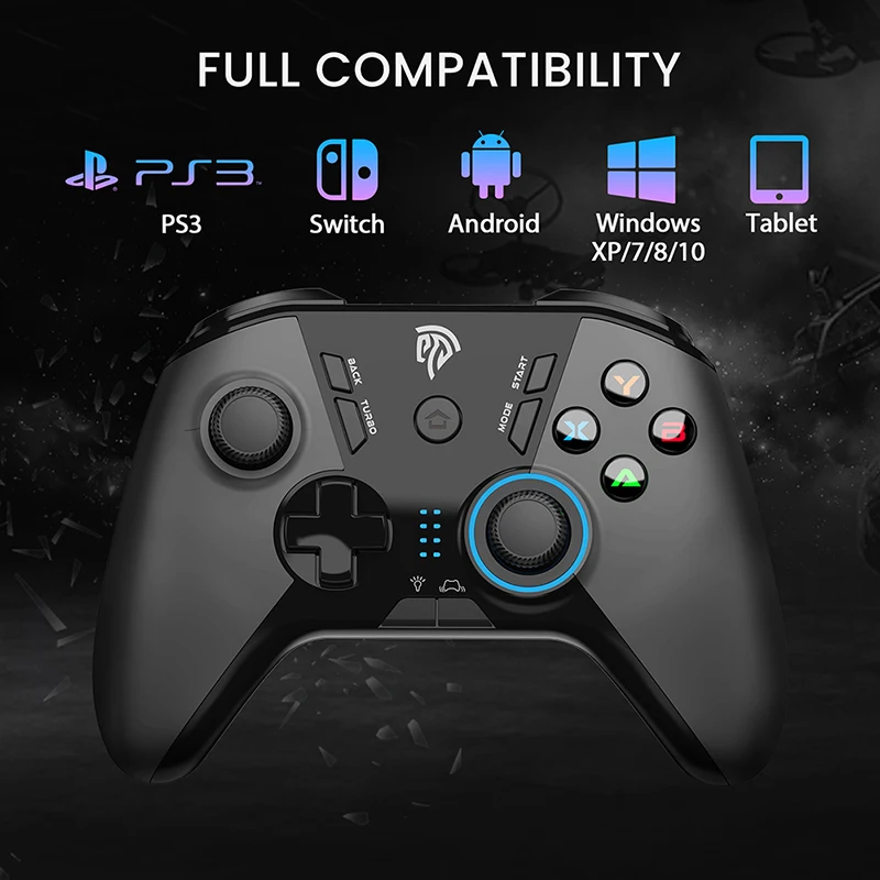 EasySMX 9110   е ̽ƽ, PC, PS3, ȵ̵ TV, TV ڽ, 2.4G USB  Ʈѷ, α׷  ư 4 