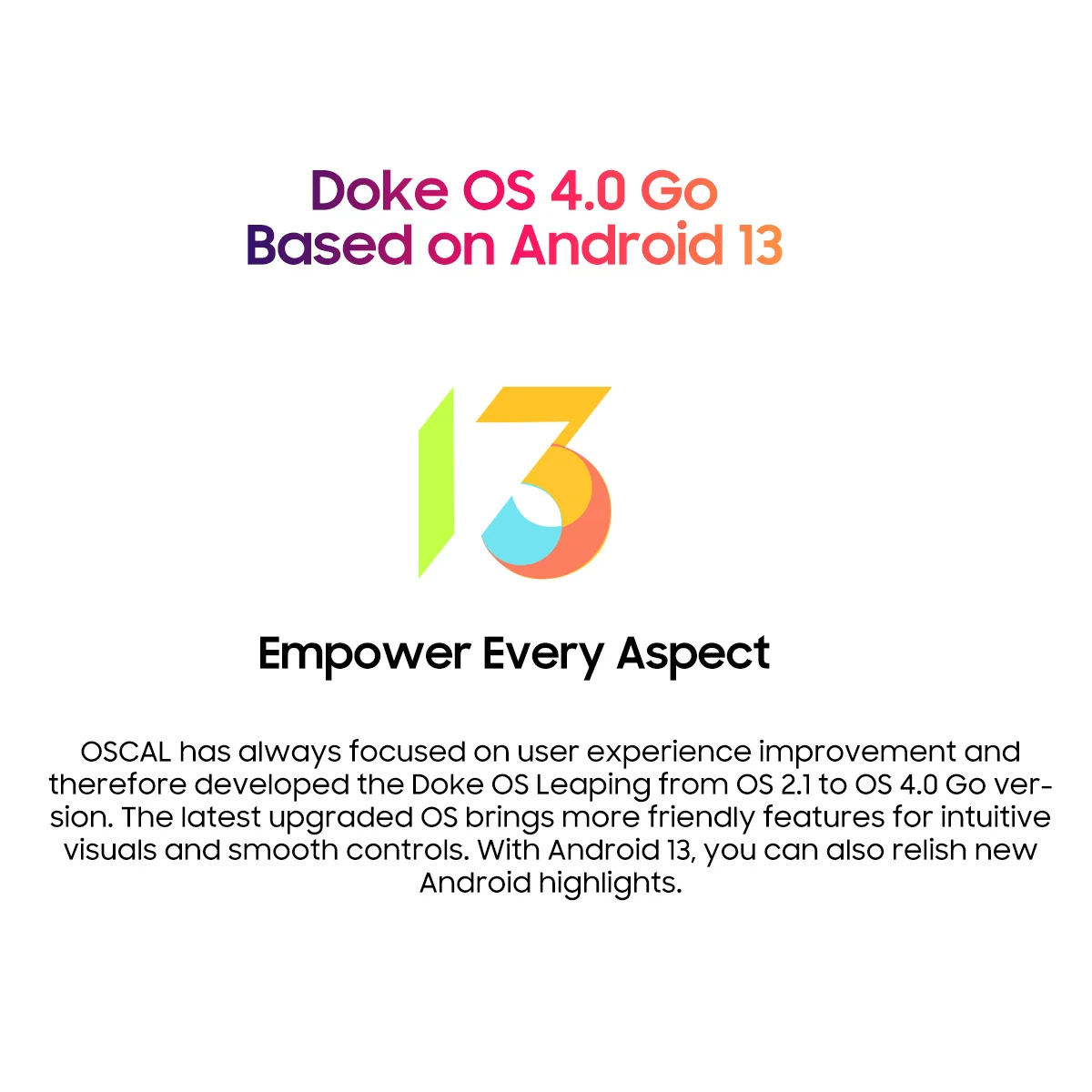 OSCAL FLAT 1C Smartphone Android13, 6.56'' HD Display, 4700mAh Battery Cell Phone, 2GB 32GB Octa Core 8MP Camera Mobile Phone 4G