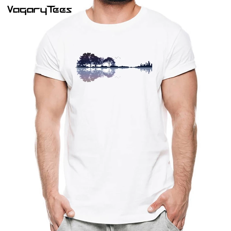 VagaryTees 2020 Neueste Natur Gitarre T Shirt Sommer männer Relaxed Fit Gitarre Drucken T-Shirt Hohe Qualität Casual Kurzarm tops