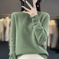 New cashmere sweater women's sweater in autumn and winter 100% merino wool fashion O-neck autumn warm pullover top