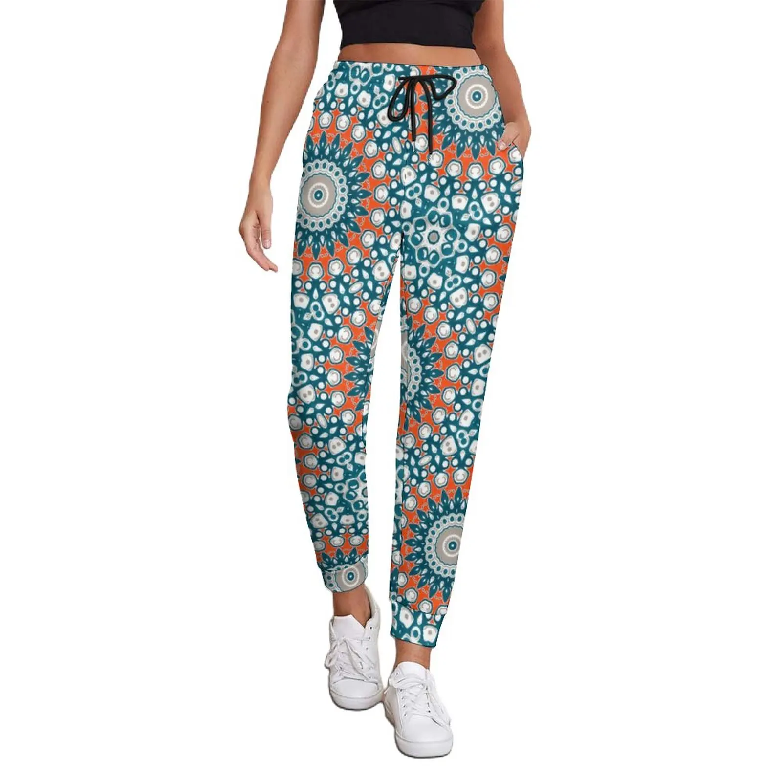 

Funky Mandala Jogger Pants Bohemia Design Modern Oversize Sweatpants Spring Female Custom Hip Hop Trousers