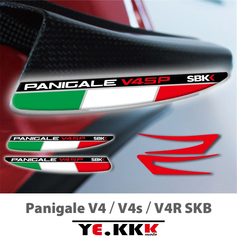 For Ducati Panigale V4 V4R V4S V4SP SBK Motorcycle Wings 3D Sticker Decal Adesivi Per Alette Aerodinamiche The