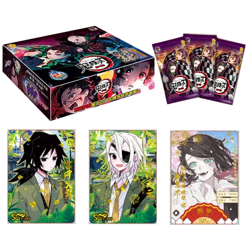 

Wholesale 4Box Demon Slayer Promo Card Booster BOX Premium PR TCG Game Cards Kimetsu No Yaiba Table Playing Toys Christmas Gift