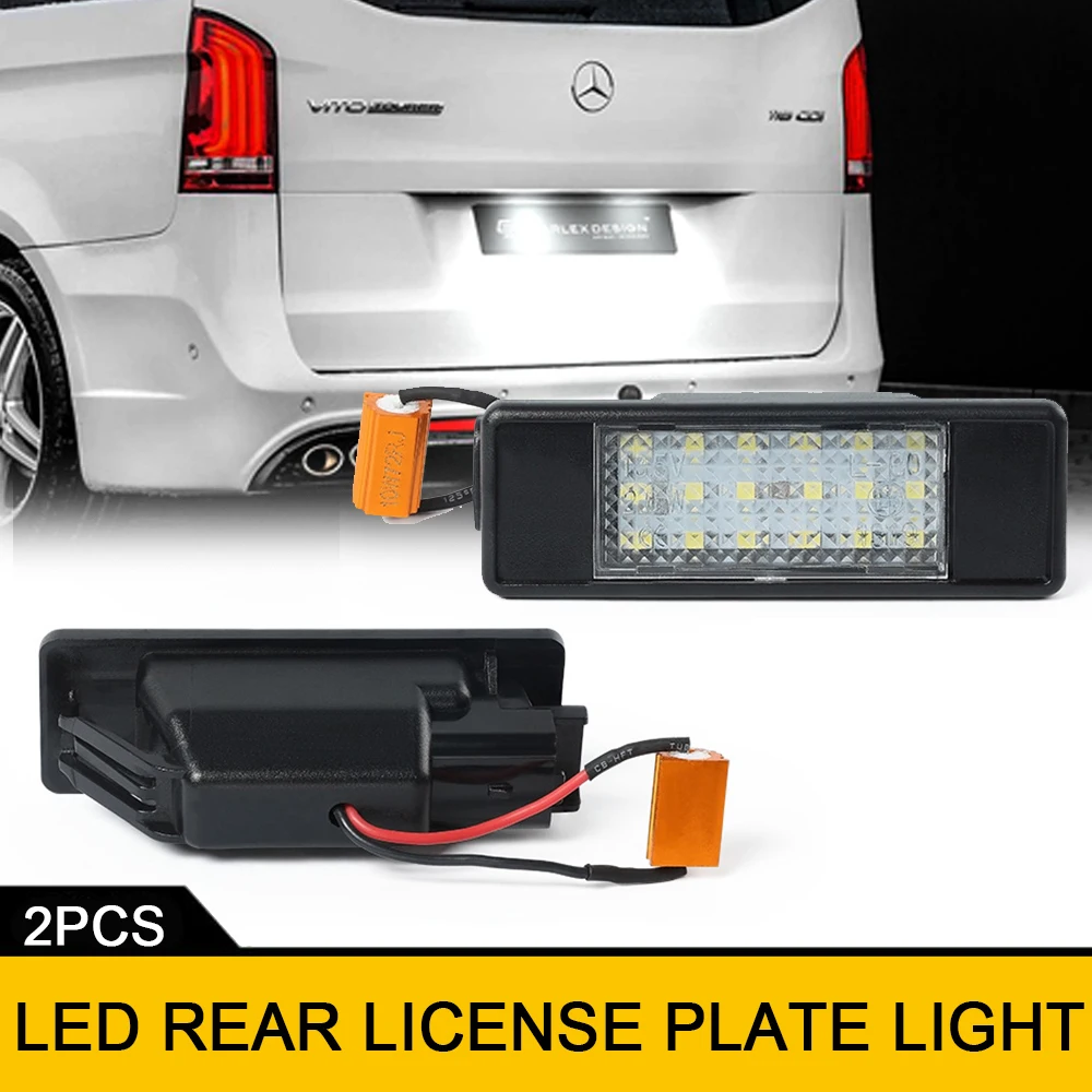 2 Pz Errore Gratuito Led Coda Targa Luci Lampada Per Mercedes-Benz Vito Mercedes-Benz Vito Viano W639 Sprinter W906