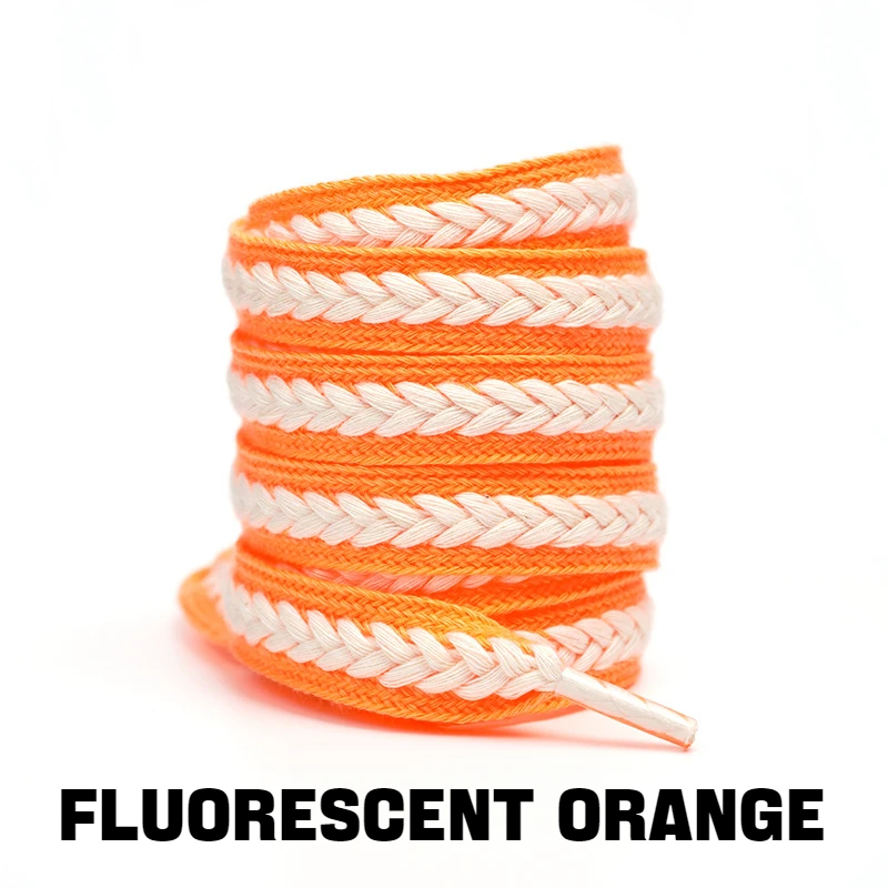 Weizen-Schnürsenkel, 1,5 cm, verbreiterte Turnschuhe, flache Schnürsenkel, Marken-Baumwollschnürsenkel für Schuhe, 100/120/140/160 cm, Seil-Schnürsenkel, 1 Paar – Detail 5