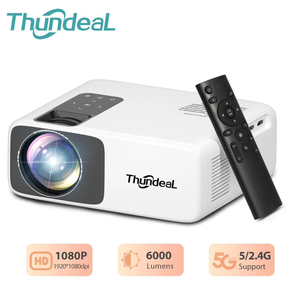 Thundeal Td93Pro Mini Proiettore Portatile Full Hd 1080P 4K Proiettore Video Wifi Android Td93 Pro Home Theater Beamer