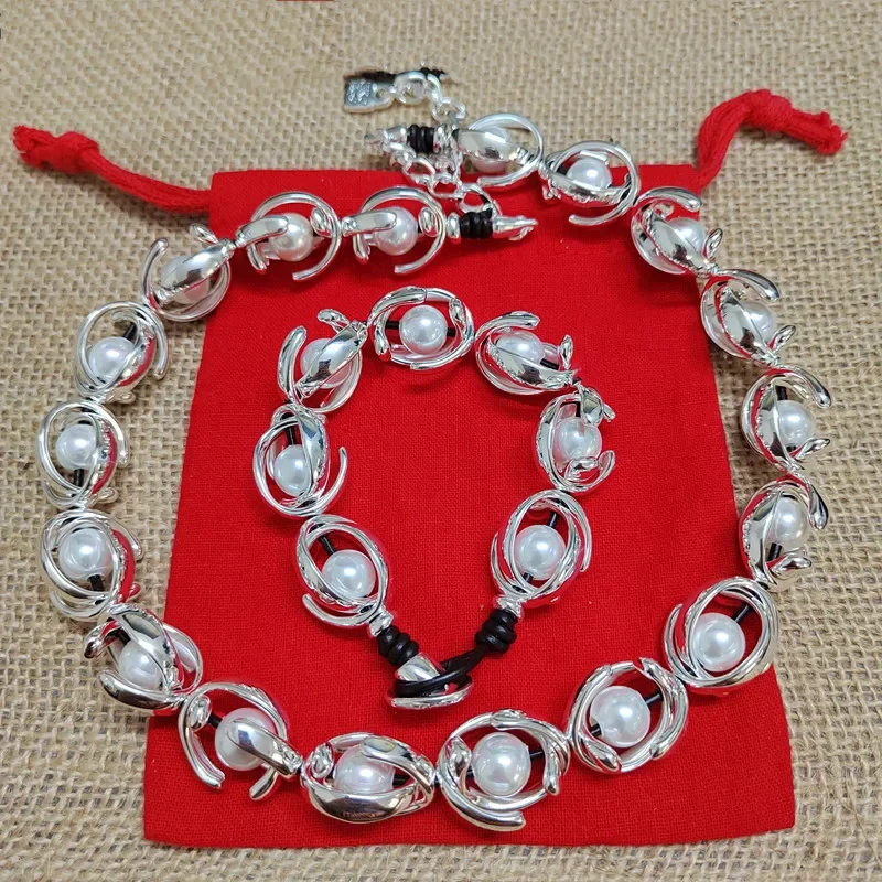 

Creative Design European and American Original Fashion Electroplating 925 Silver Pearls Bracelet Unique Jewelry Gift