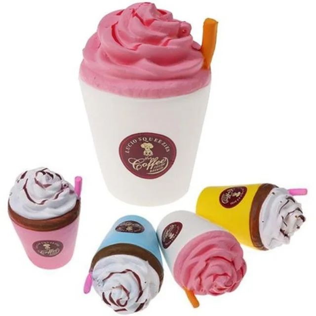 Jumbo Cute Popcorn Cake Hamburger Squishy Unicorn Milk Slow Rising  Squeeze Toy Scented Stress Relief for Kid Fun Gift Toy 6