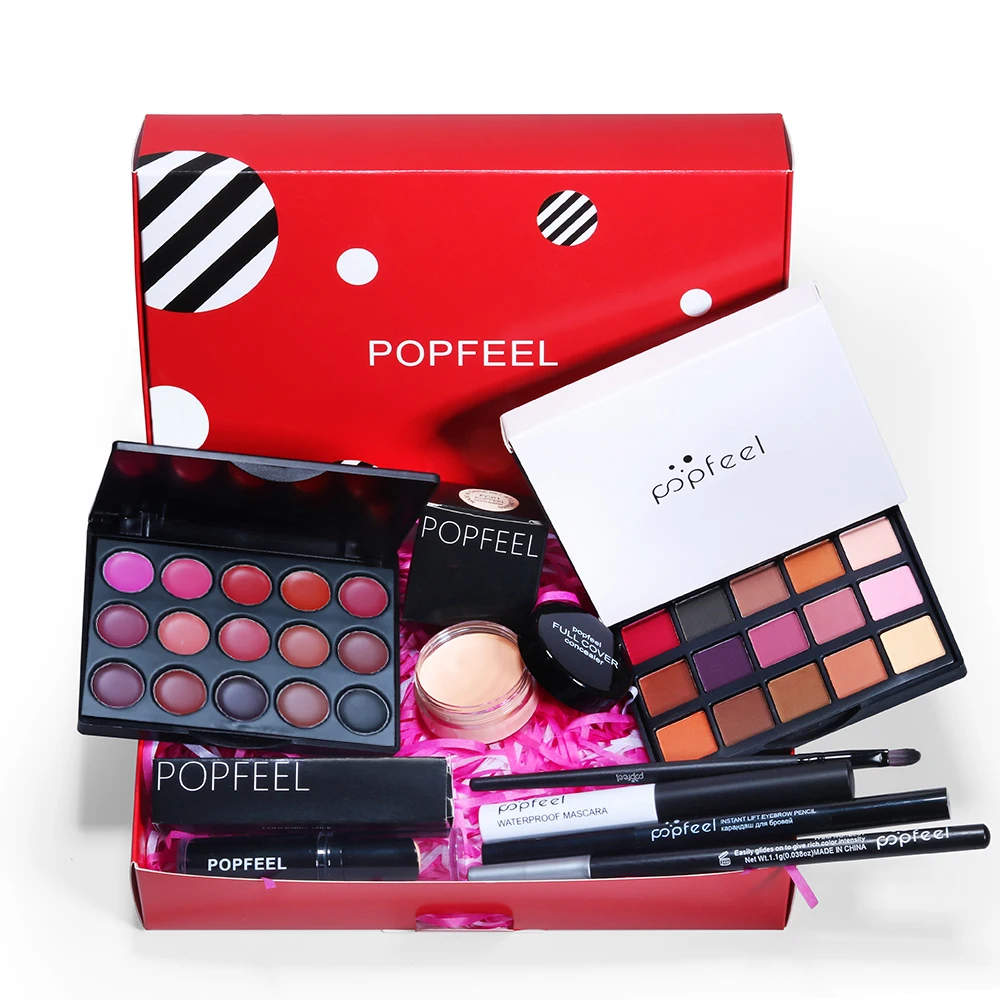 Makeup Set Eye Makeup Set Lip Makeup Set Lip Glosses Makeup Kit Makeup Gift Box Makeup Gift Set for Girl Eyeshadow Palette Liquid Foundation Lip Gloss Etc Makeup Set for Women & Makeup Beginners Travel SET