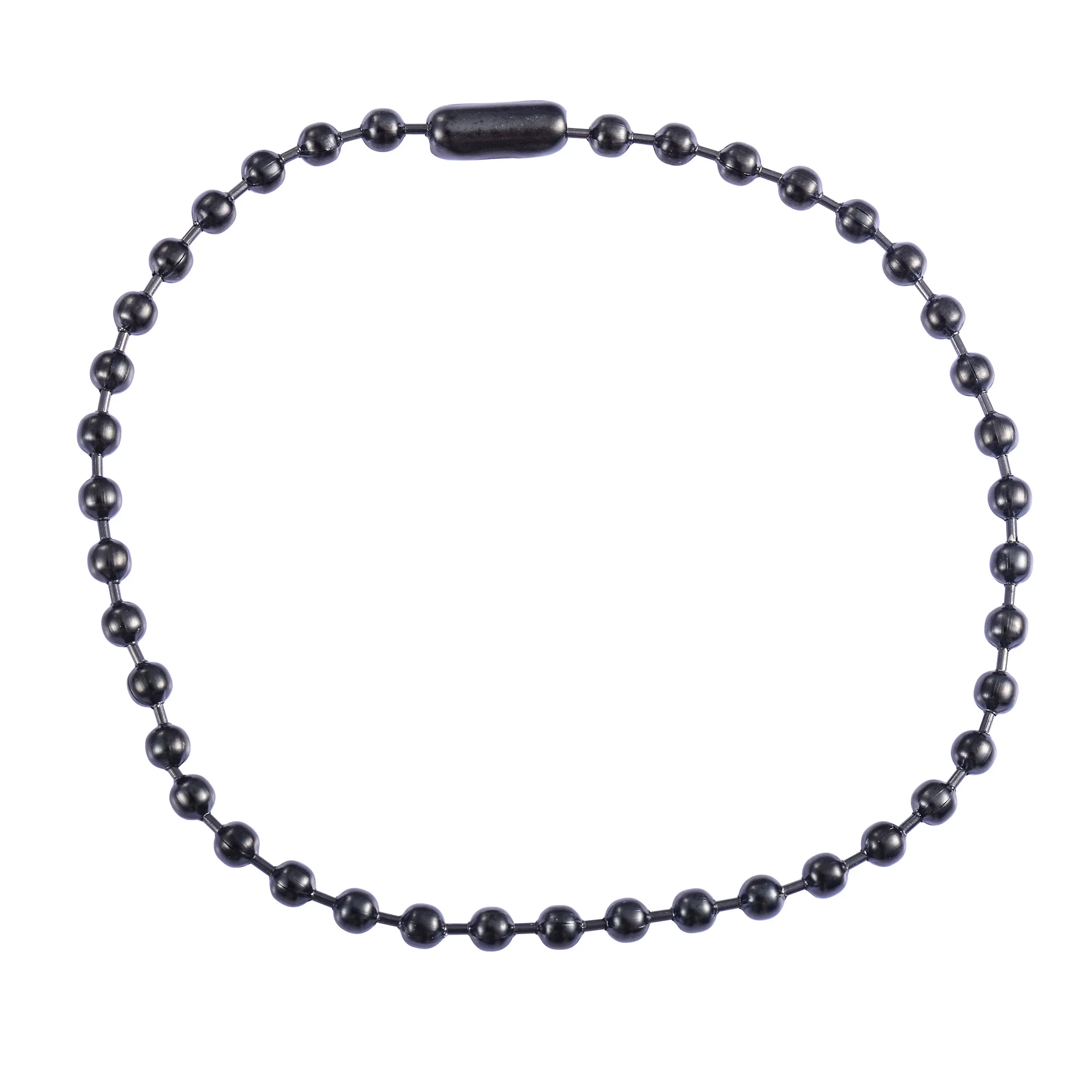 Men Bead Bracelet for Women Stainless Steel Link Ball Hand Ankle Chain Bangle Black Plated Anklet Rolo Jewelry Accessories Gift bangle bracelet stainless steel bracelet chain bracelet beaded bracelet