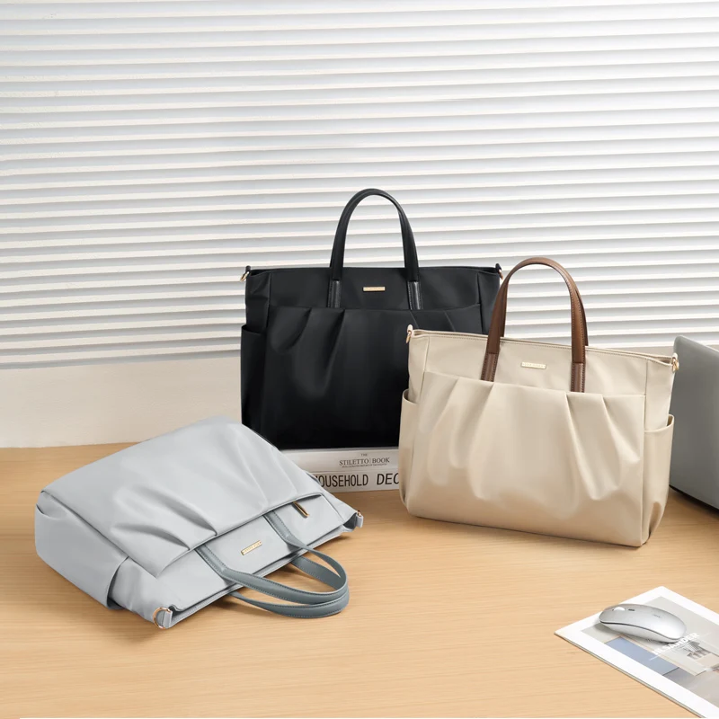 [Martine golf] Nylon Tote Bag_BLACK / 税込み GOLF Tote Bags Women Handbag Tote Bag Work Multi Pockets