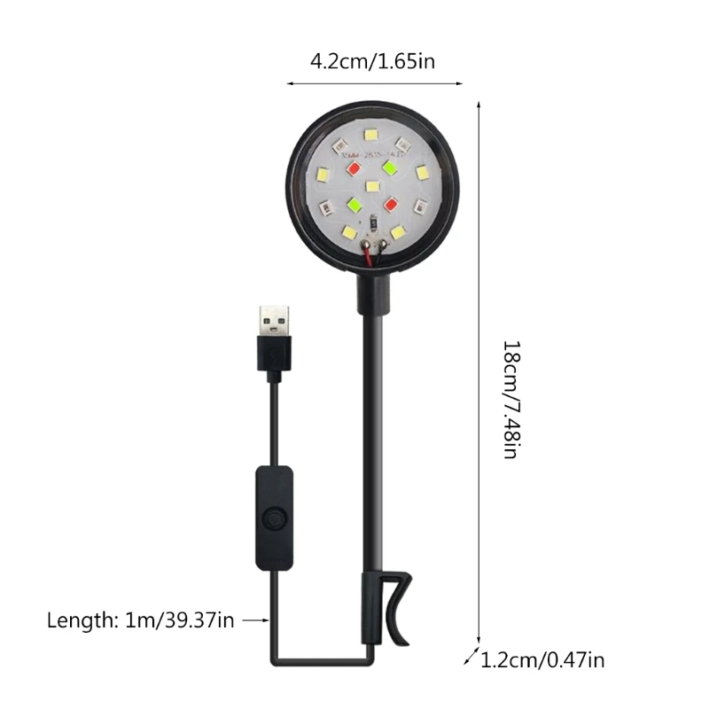 Aquarium Fish Led Light Clip on Small Grow Light Rotatable Landscape Lamps led lamp aquarium light aquarium lamp