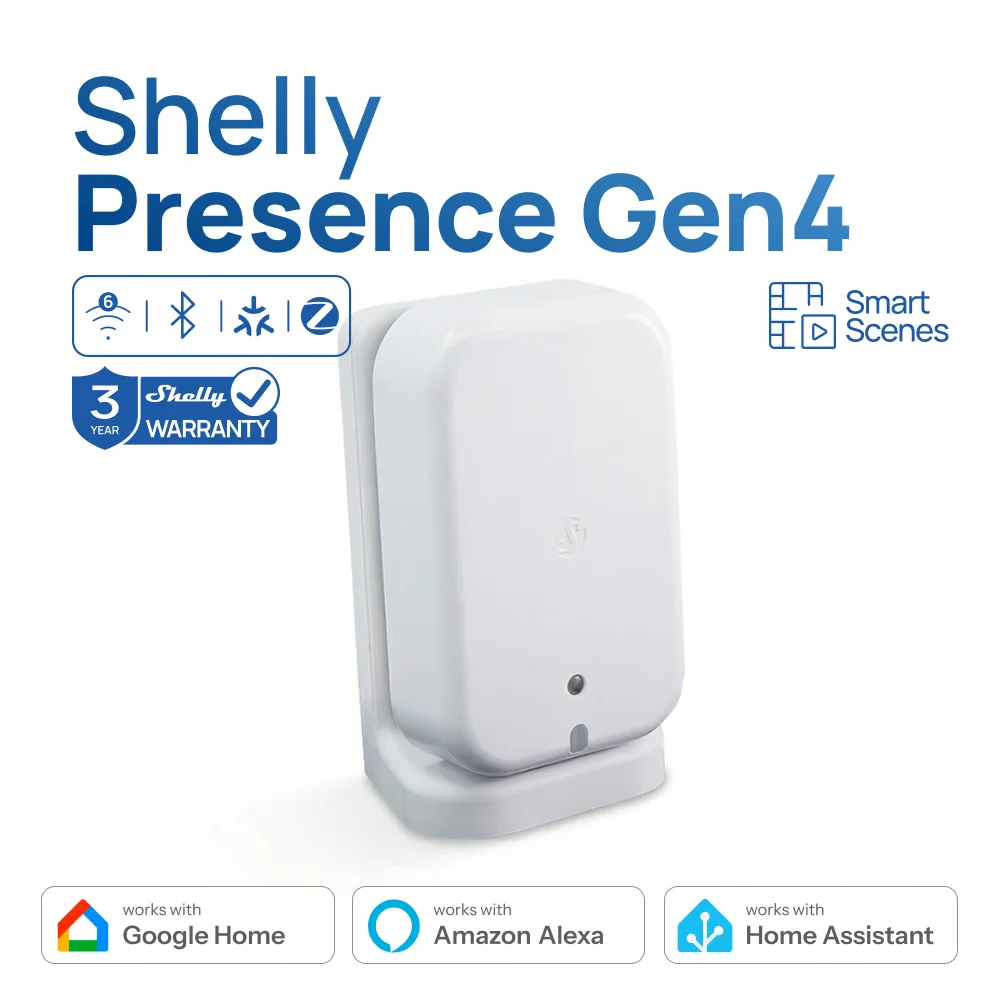 Shelly Presence Gen4 Zigbee Bewegungsmelder mit Lichtsensor