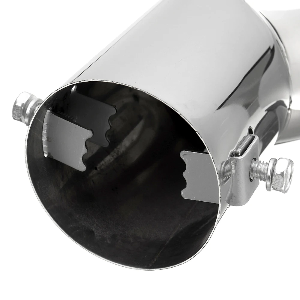63mm Universal Square Chrome Car Rear Exhaust Pipe Nozzle Muffler Tip