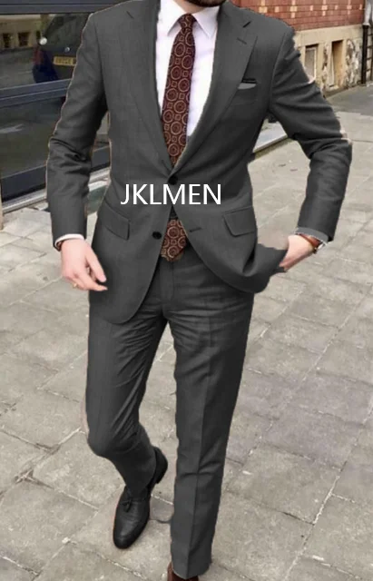 Stylish Men's Casual 2 Piece Suit for Weddings Groomsmen and Prom - Image 5