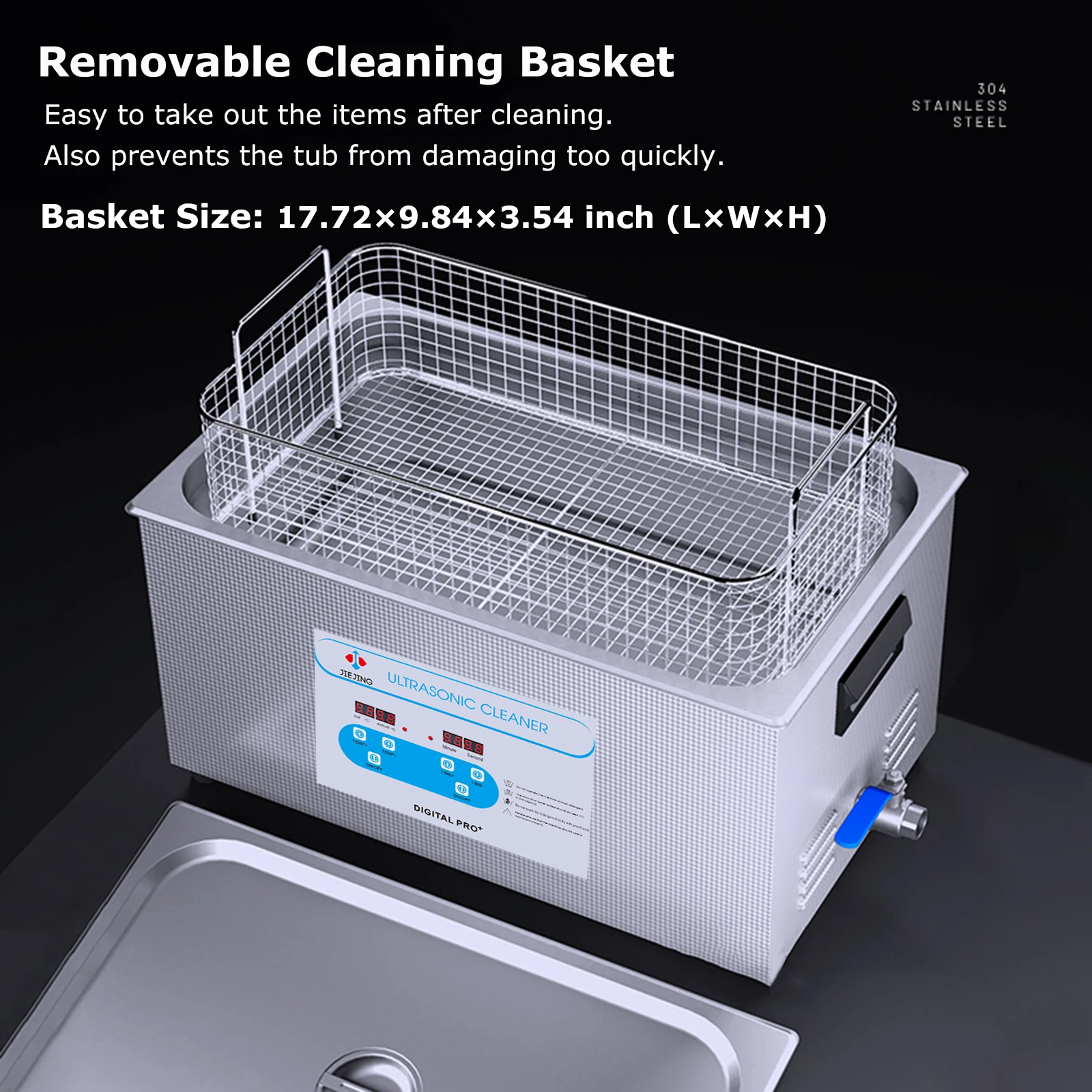 JIEJING 22L Ultrasonic Cleaning Machine 40kHz Ultra Sonic Cleaner Ultrasound Washing Tub for Glasses Carburetor Jewelry