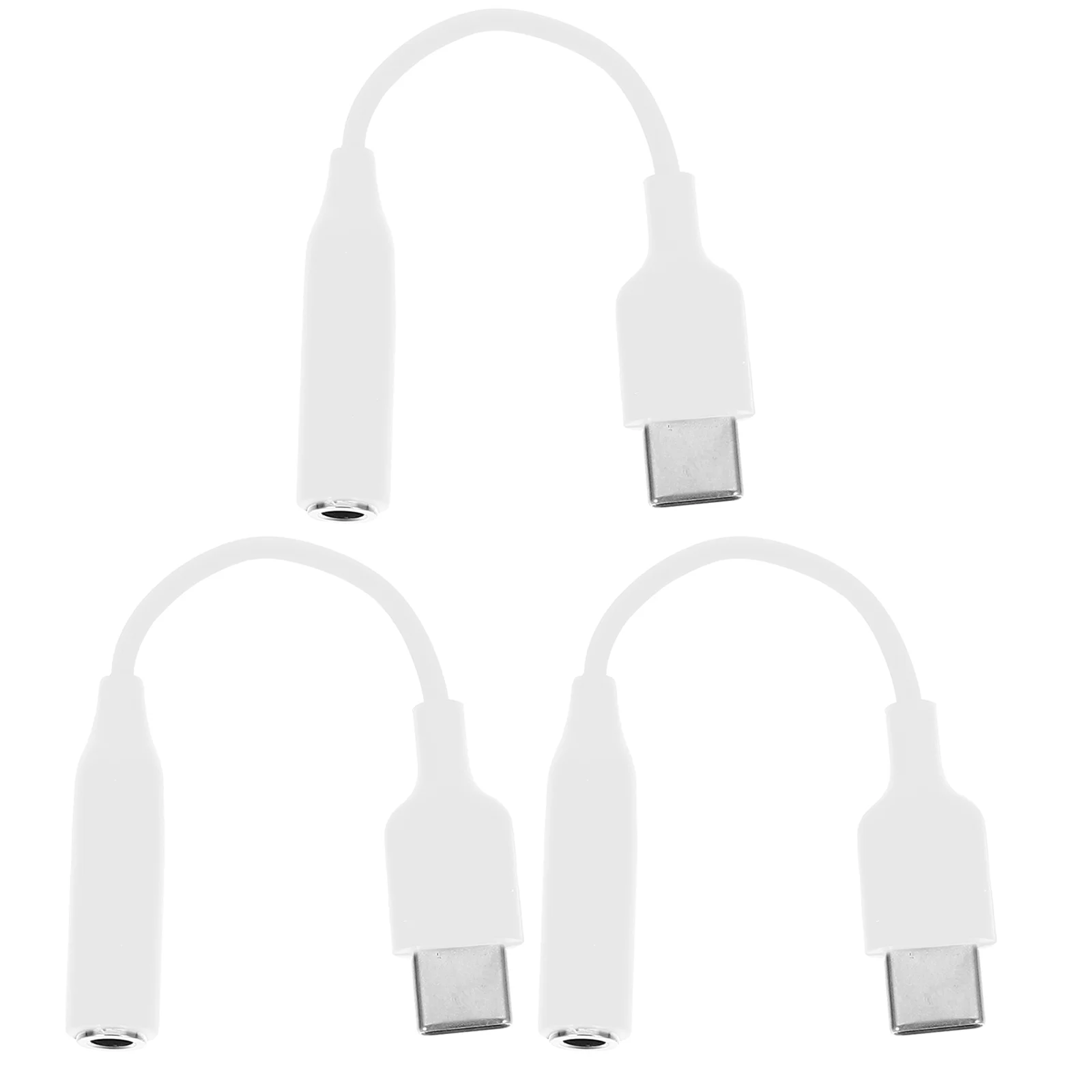 

3pcs Type C To 35mm Adapters Converter Audio Adapters USB C Earbuds Adapters
