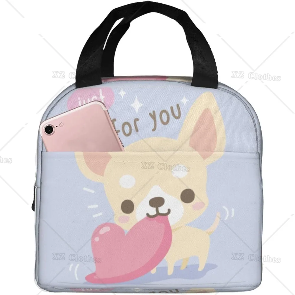 

Chihuahua Dog Soft Lightweight Insulated Lunch Bags Reusable Cooler Lunch Box Portable Tote for Women Men Kids Trip Work Picnic