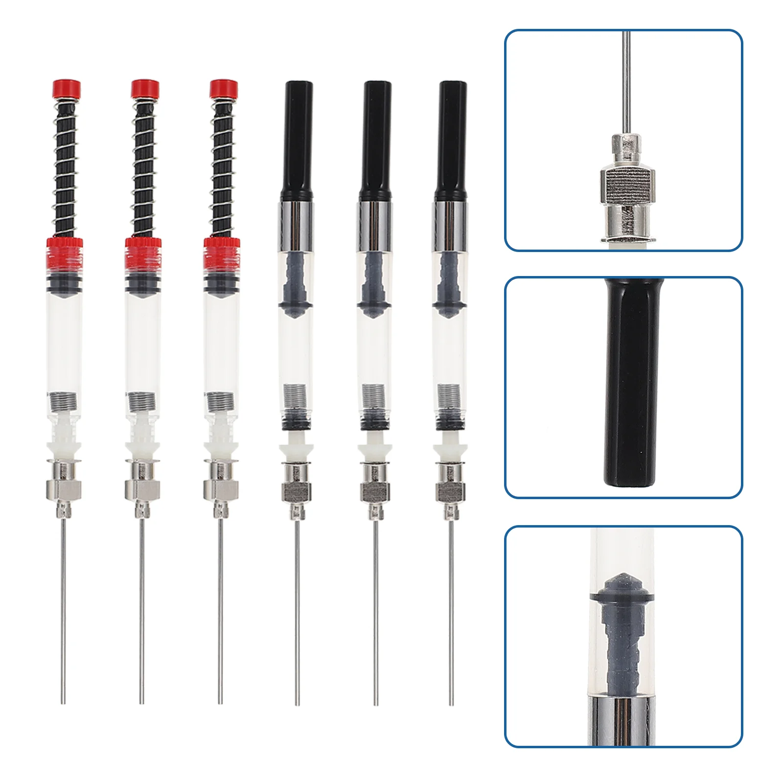 

6 Pcs Stationery Fountain Pens Converter Pens Ink Fill Tool Stainless Steel Converters