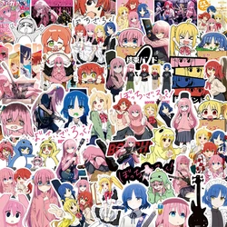 Anime Stickers - Cute Cartoon Guitar Girl Hitori for Notebooks, Scrapbooks, and Phone Decals (10/30/75pcs Set) (75PCS)