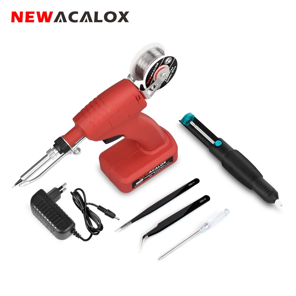 NEWACALOXEU80WSolderingGunDC12VLiionRechargeableCordless