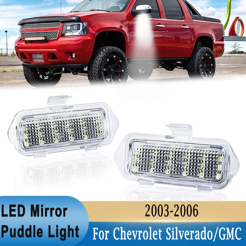 

LED Puddle Light Under Mirror Lamp for Chevrolet Silverado/GMC Sierra / Cadillac Escalade ESV EXT Escalade /Yukon XL 1500 2500