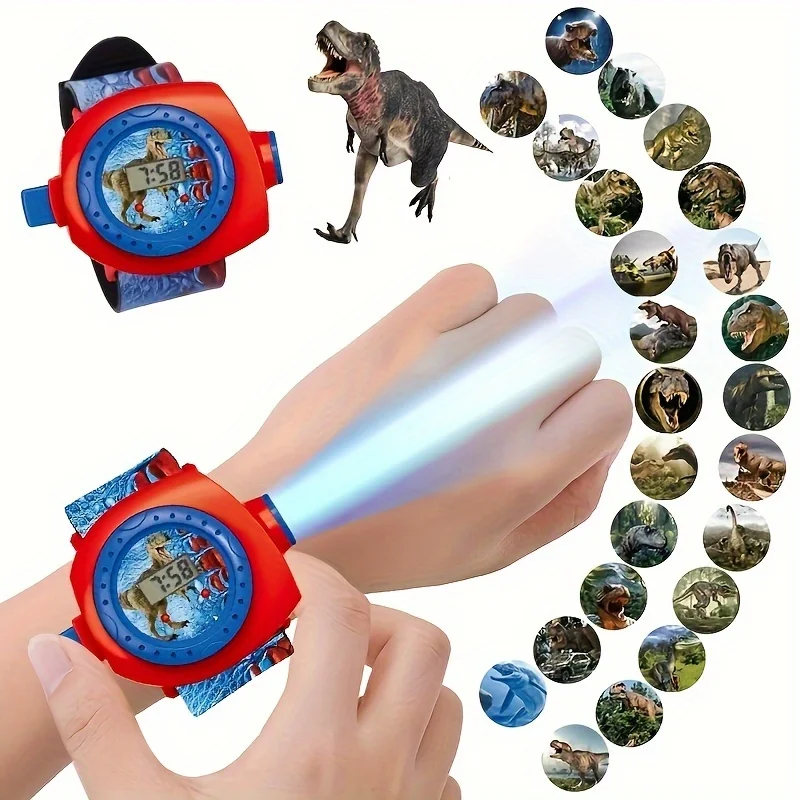 Dinosaur Projector Watch for Kids - 24 Image Flashlight & Timepiece - Fun and Educational School Gift 3