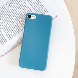 Shockproof Liquid Silicone TPU Protective Phone Back Cover - Soft, Durable, and Stylish for iPhone SE 2020 (Lake Blue)