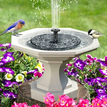 1W Solar Fountain Pump Lift 35-50CM Free Standing Floating Birdbath Water Pumps for Bird Bath Garden Pond Pool Fish Tank Outdoor - Image 4