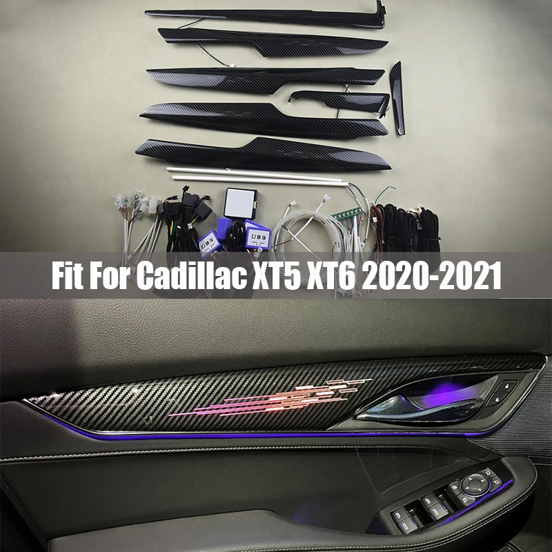 

Car Ambient Light Fit for Cadillac XT5 XT6 2020-2021 Voiture Llluminated Door Panel Decorative Atmosphere Lighting LED Car Inte