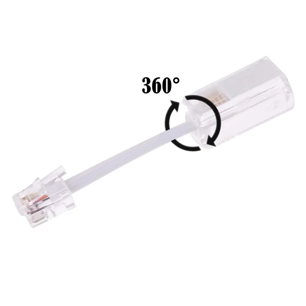 Cavo Telefonico Anti-Groviglio - Gira 360°, Nero, Per Telefoni Con Jack Incassato - Foto 2