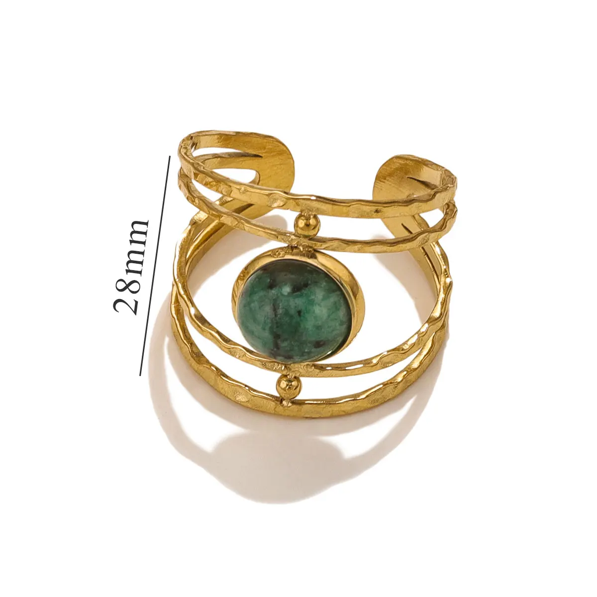 Turquoise Irregular Adjustable Rings - Trendy Fashion Jewelry