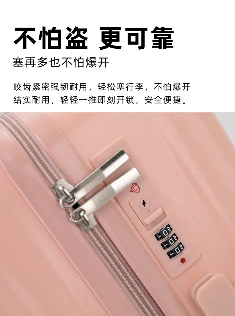 

Y2305 20 inch side open travel case with 18 tides, lightweight and durable, large capacity trolley case Rolling Luggage