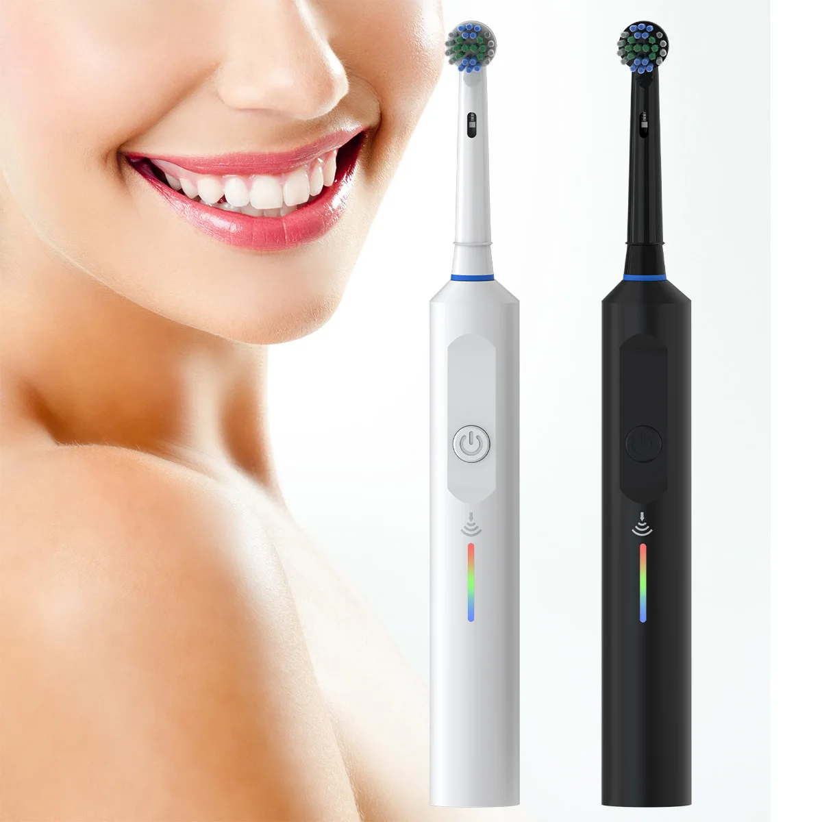 Premium Rotary Electric Toothbrush Set with Soft Bristles
