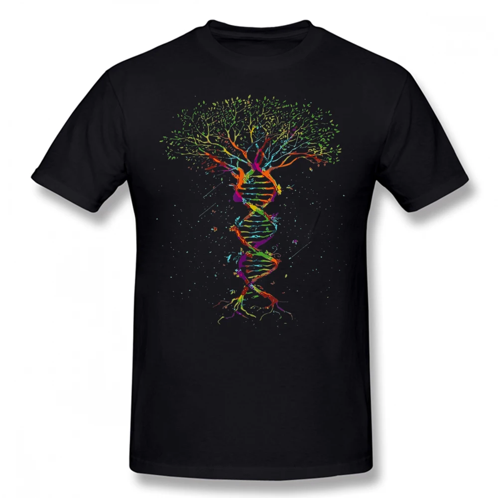 Lustige Baum des Lebens DNA Geek T-Shirts Grafik Baumwolle Streetwear Kurzarm Geburtstagsgeschenke Sommer Stil T-Shirt Herrenbekleidung