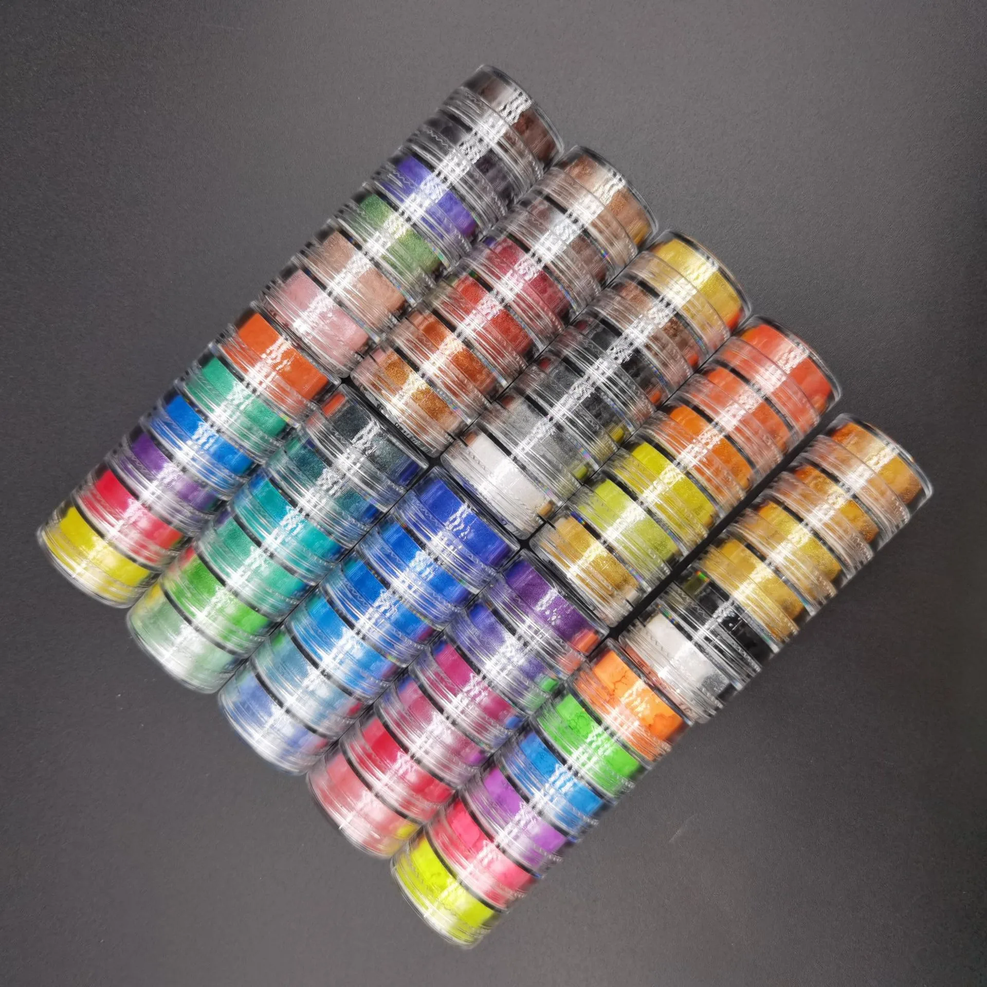 에폭시 송진 진주 광택 에폭시 송진 염료 진주 안료, 네일 아트, 비누 만들기, DIY 보석 공예용 운모 분말, 6 가지 색상/세트
