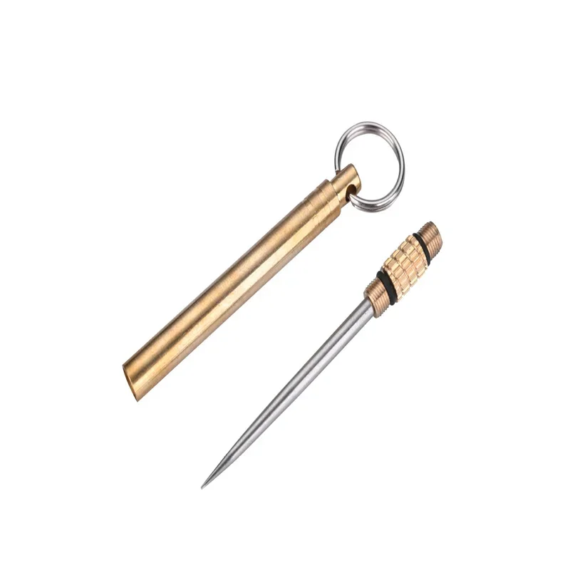 Titanium Outdoor Edc Portable Multi-Purpose Toothpick Bottle Fruit Fork Camping Tool Toothpick Tube Is More Durable Than Floss